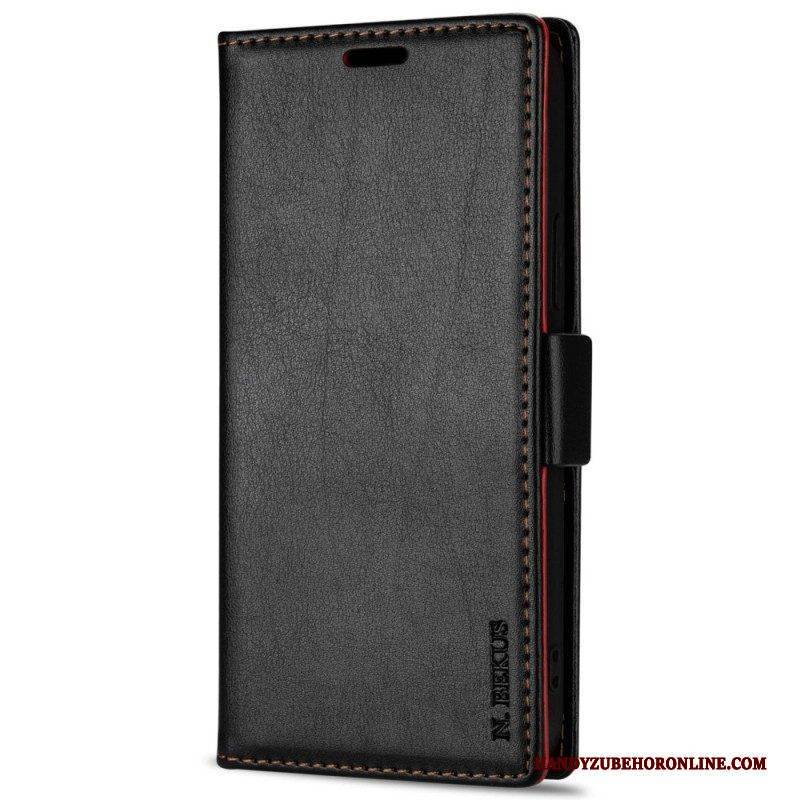 Flip Case Für iPhone 14 Pro Max Ln.bekus Ledereffekt