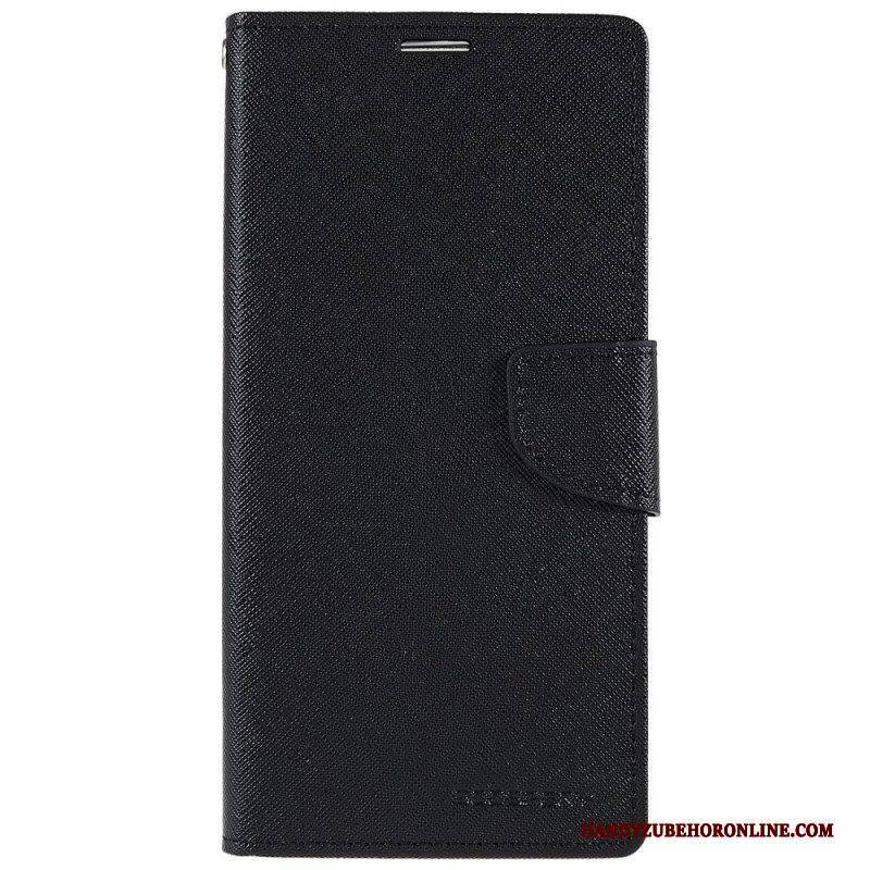 Flip Case Für iPhone 14 Pro Max Zweifarbiger Mercury Goospery