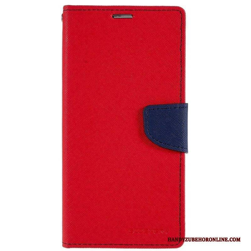 Flip Case Für iPhone 14 Pro Max Zweifarbiger Mercury Goospery