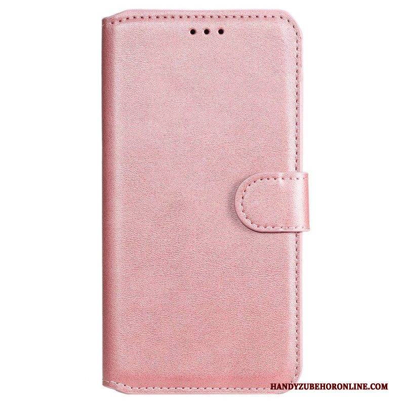 Flip Case Für iPhone 14 Retro-ledereffekt