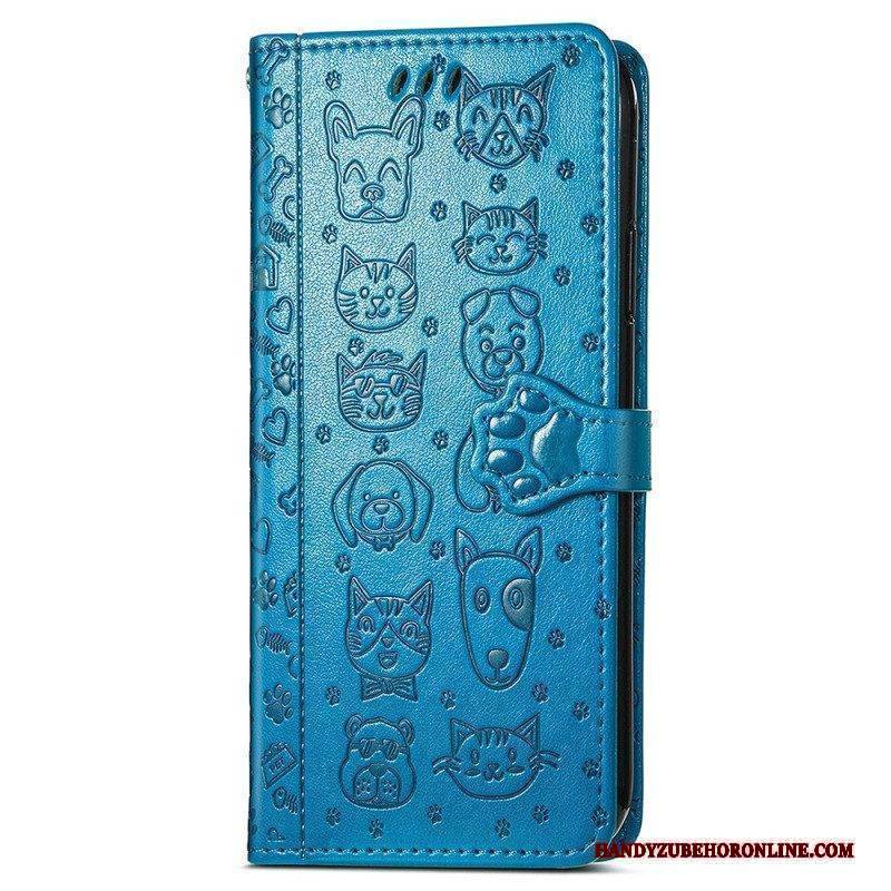Flip Case Für iPhone 15 Pro Max Animierte Tiere
