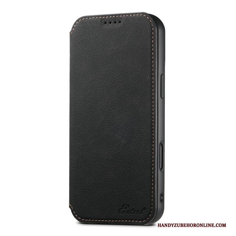 Flip Case Für iPhone 17 Magsafe-kompatibles Leder