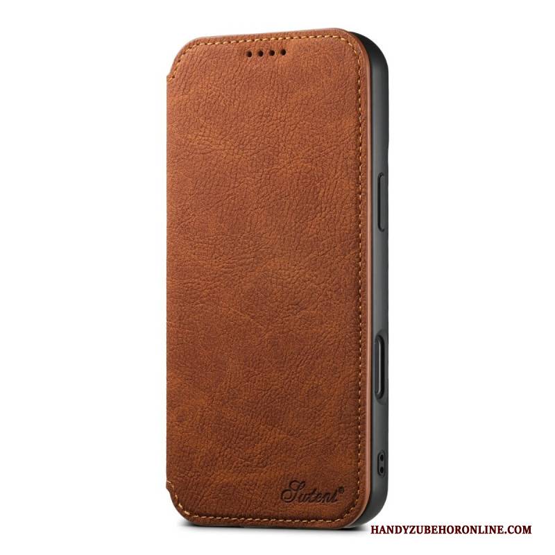 Flip Case Für iPhone 17 Magsafe-kompatibles Leder