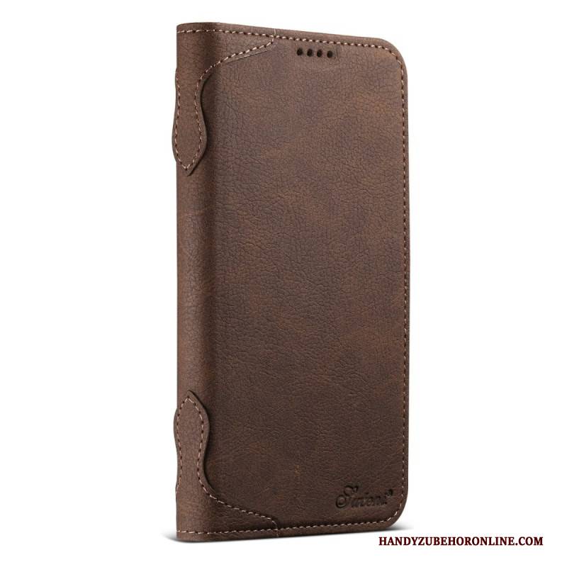 Flip Case Für iPhone 17 Pro Magsafe-kompatibles Litschi-leder