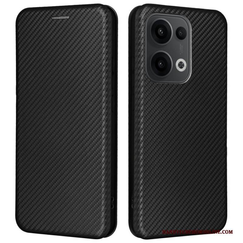 Flip Case Oppo Reno 13 5g Handyhülle Carbonfaser