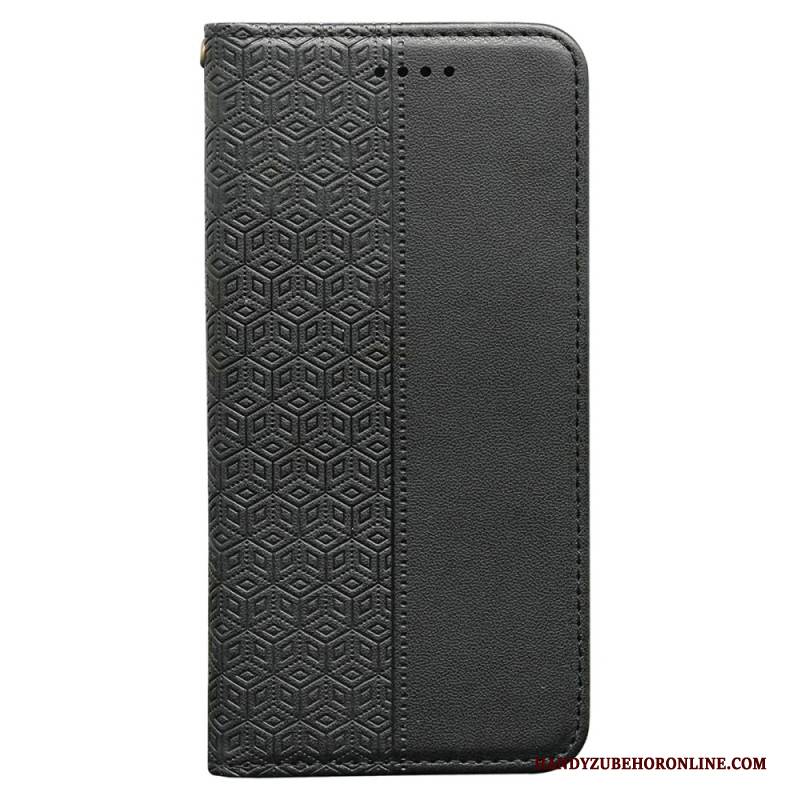 Flip Case Realme 14 5g Karierter Rand Und Riemen