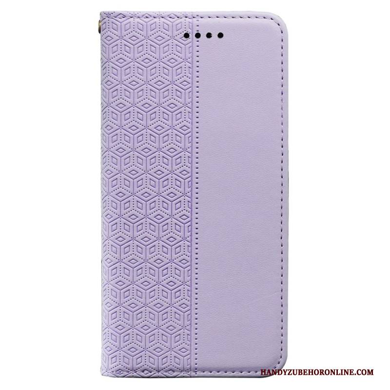 Flip Case Realme 14 5g Karierter Rand Und Riemen