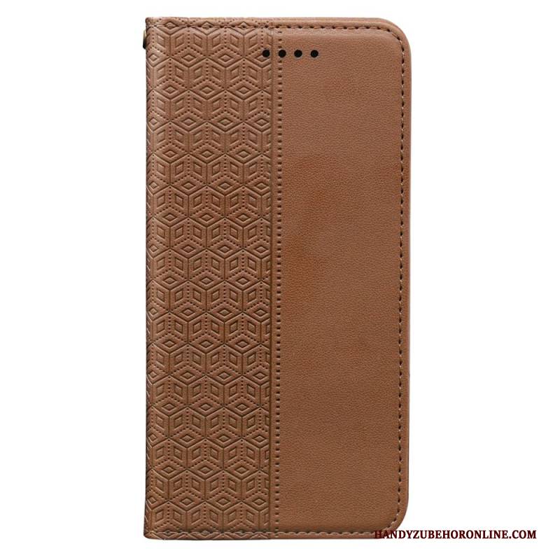 Flip Case Realme 14 5g Karierter Rand Und Riemen