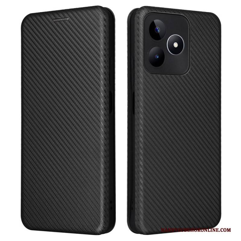 Flip Case Realme C53 Kohlefaser