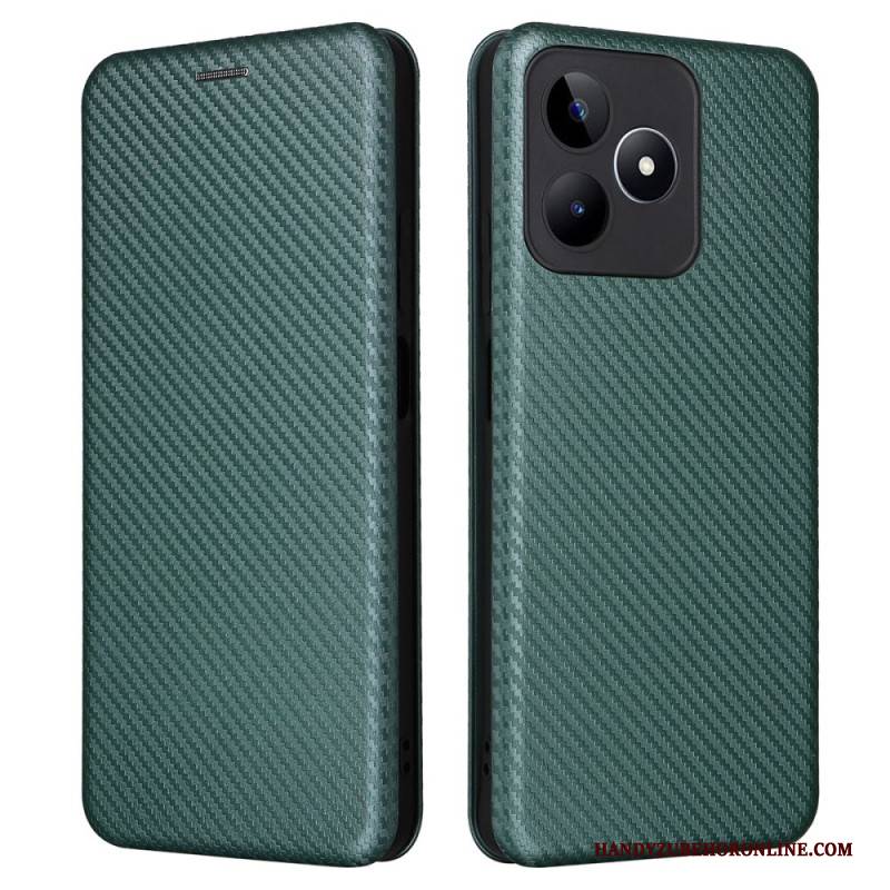 Flip Case Realme C53 Kohlefaser