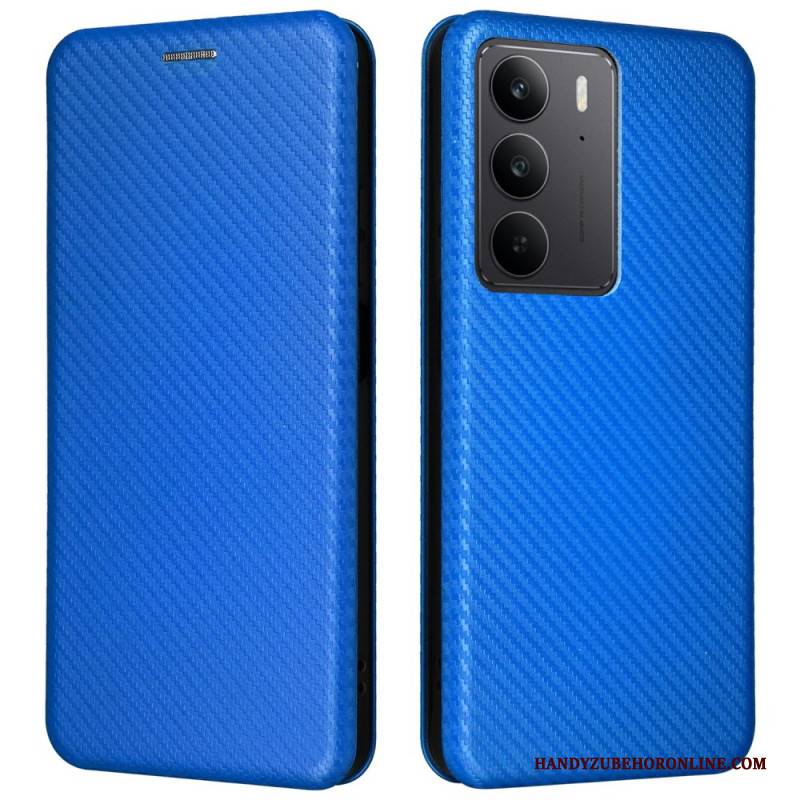 Flip Case Realme C75 Handyhülle Carbonfaser