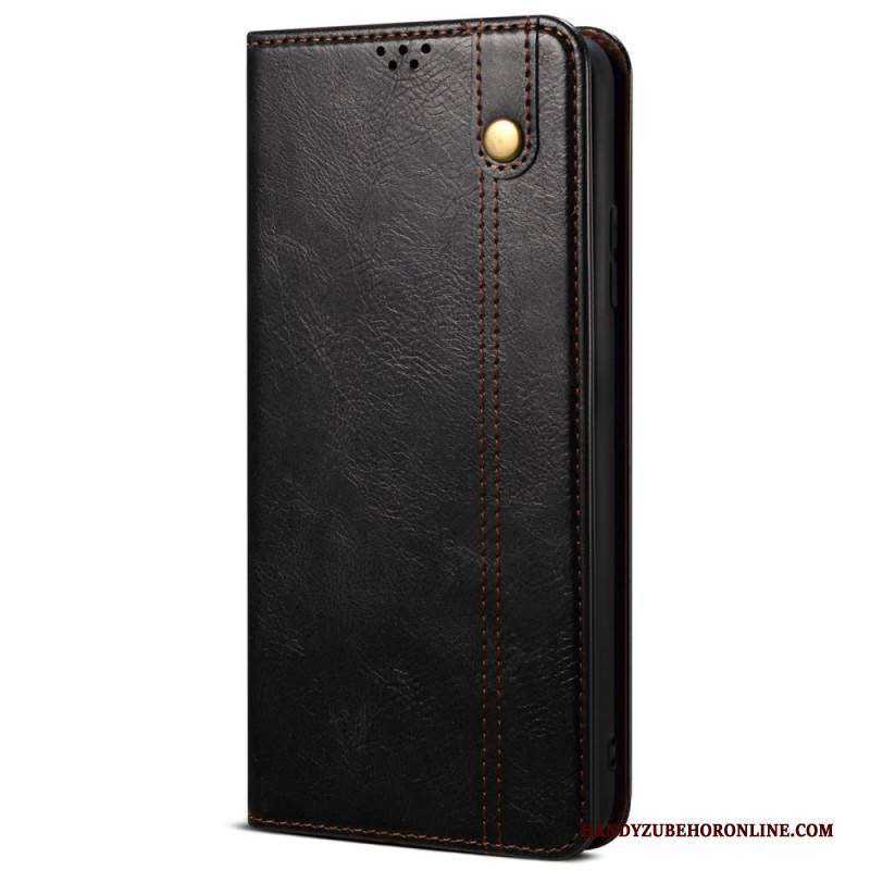 Flip Case Samsung Galaxy S25 5g Edge Gewachstes Kunstleder