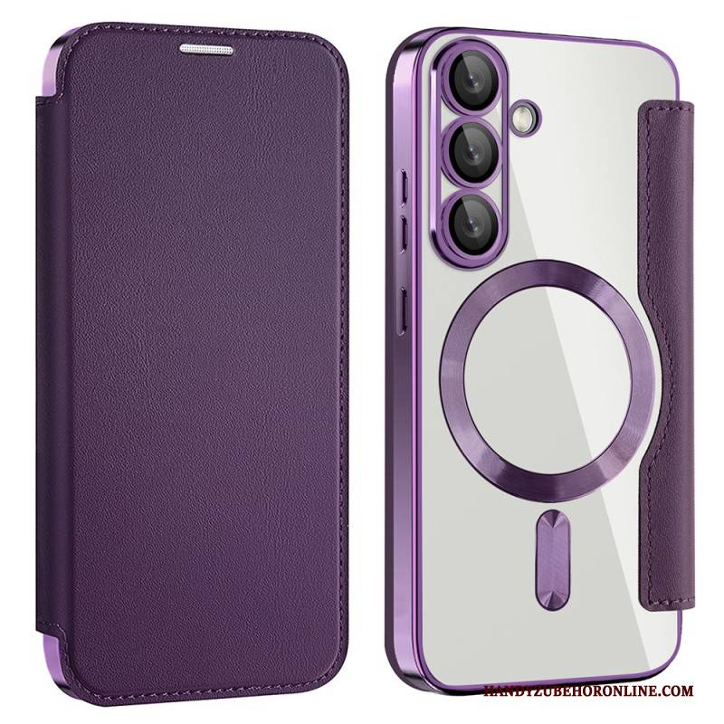 Flip Case Samsung Galaxy S25 5g Handyhülle Lederoptik Kompatibel Mit Magsafe Und Rfid-schutz