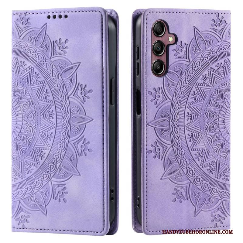 Flip Case Samsung Galaxy S25 5g Handyhülle Mandala-muster In Wildlederoptik