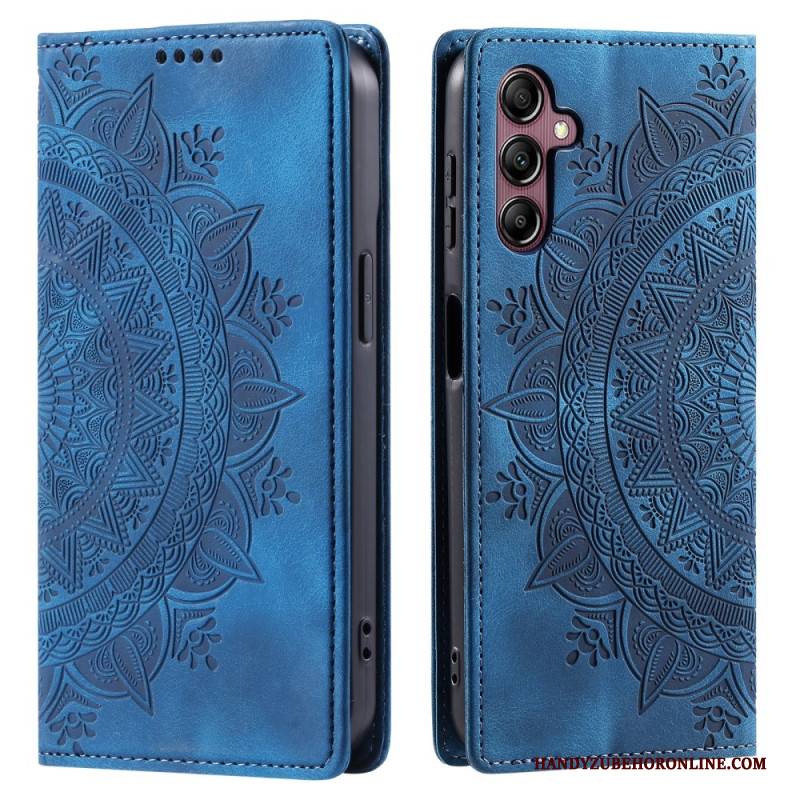 Flip Case Samsung Galaxy S25 5g Handyhülle Mandala-muster In Wildlederoptik