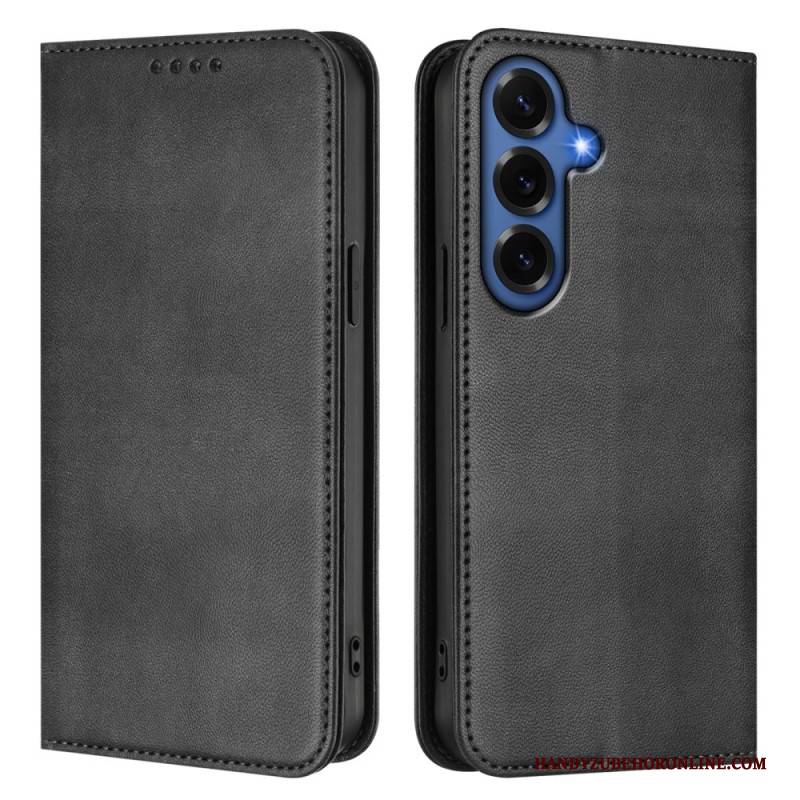 Flip Case Samsung Galaxy S26 Plus Handyhülle Strukturierter Rfid-schutz Im Retro-stil