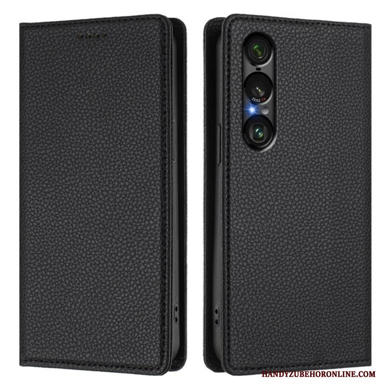 Flip Case Sony Xperia 1 Vii Handyhülle Rfid-schutz Mit Litschi-lederstruktur
