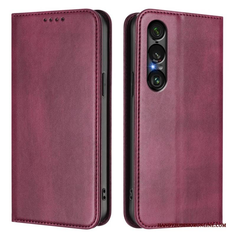 Flip Case Sony Xperia 1 Vii Rfid-schutz Im Retro-design