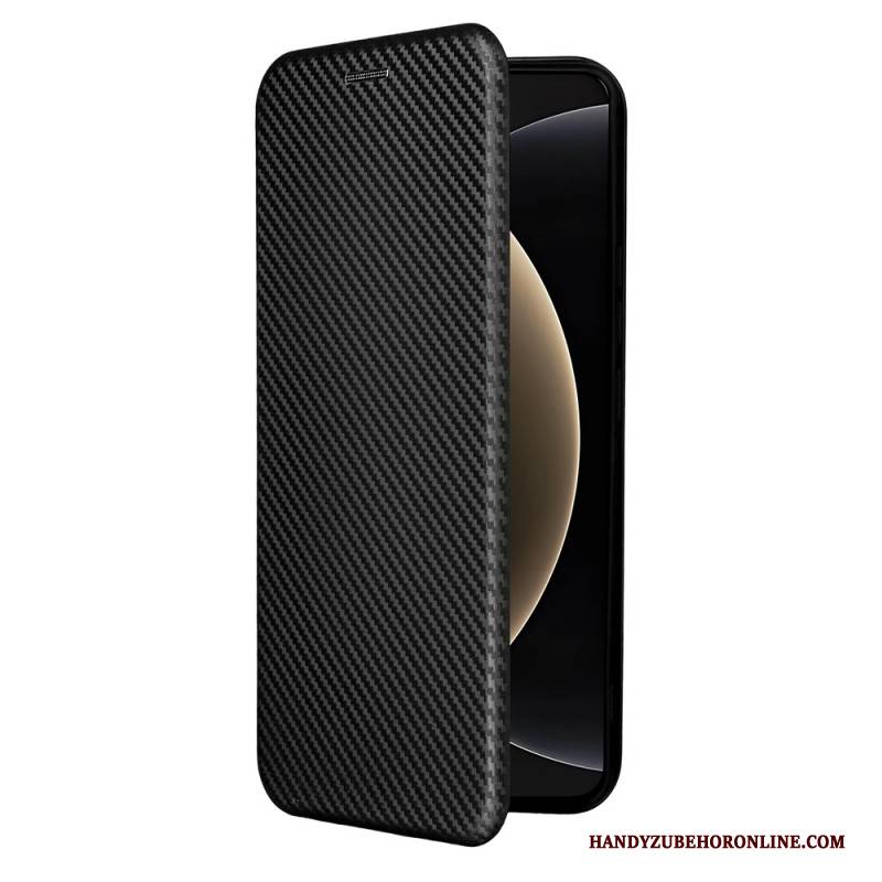 Flip Case Xiaomi 15 Ultra Gebürstete Kohlefaser