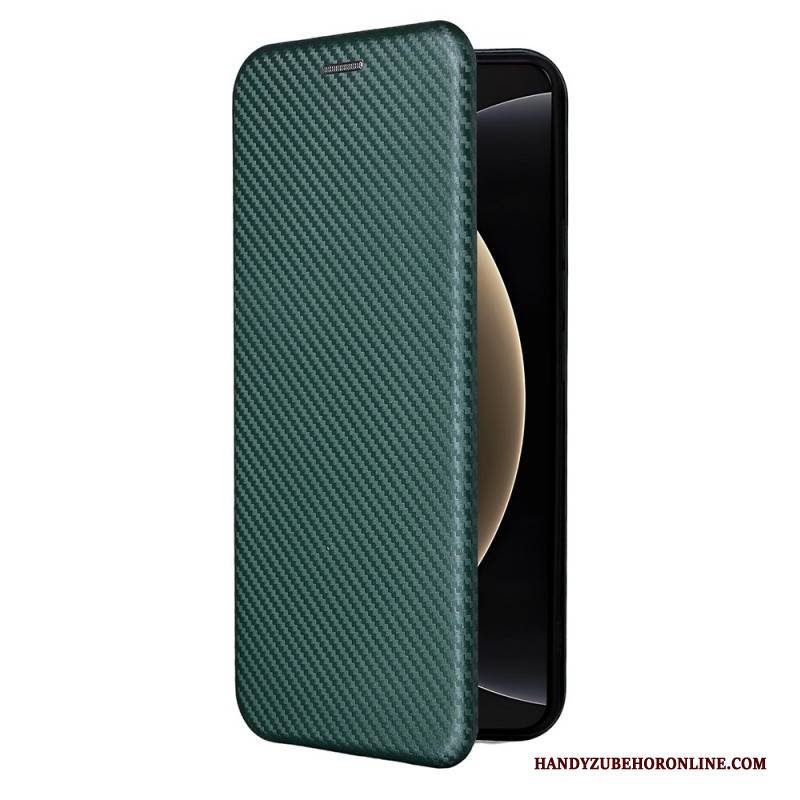 Flip Case Xiaomi 15 Ultra Gebürstete Kohlefaser