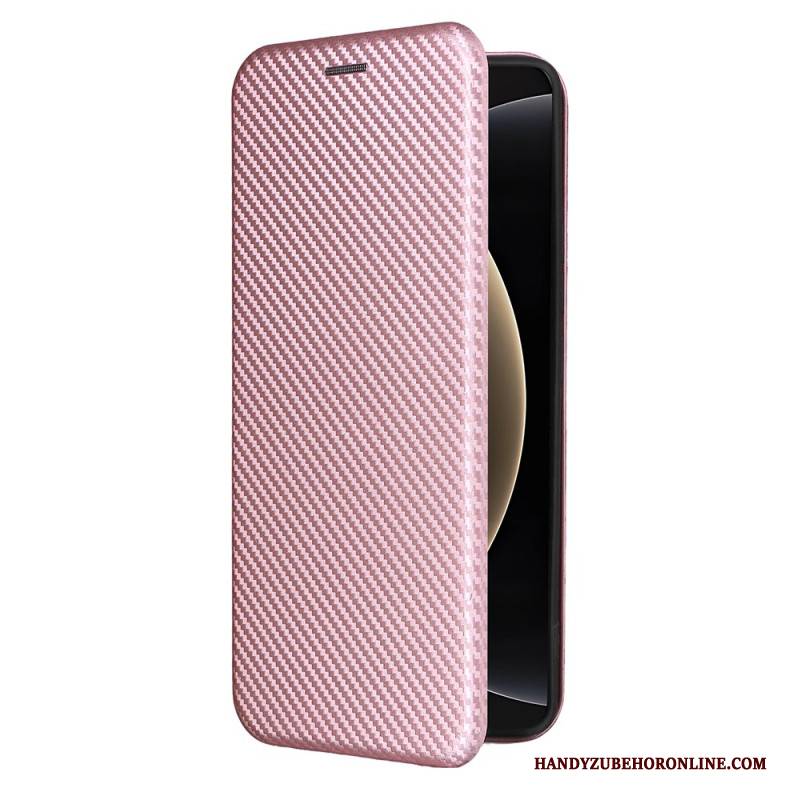 Flip Case Xiaomi 15 Ultra Gebürstete Kohlefaser