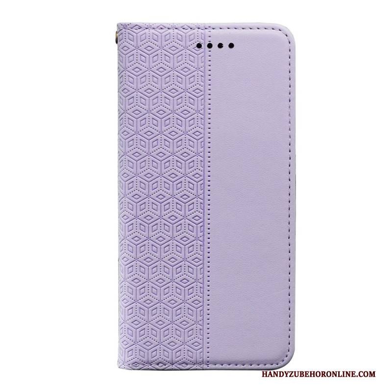 Flip Case Xiaomi Redmi Note 14s Handyhülle Kariertes Muster Mit Riemen