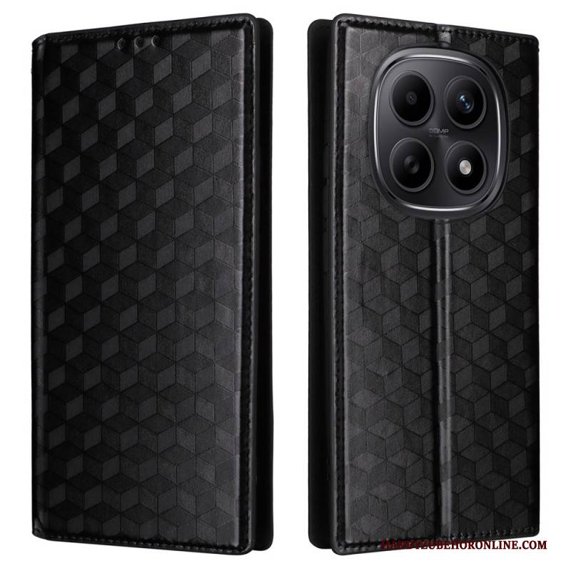 Flip Case Xiaomi Redmi Note 15 5g Handyhülle Graviertes Rautenmuster