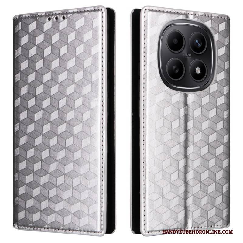 Flip Case Xiaomi Redmi Note 15 5g Handyhülle Graviertes Rautenmuster