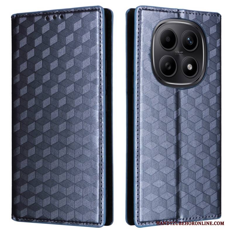 Flip Case Xiaomi Redmi Note 15 5g Handyhülle Graviertes Rautenmuster