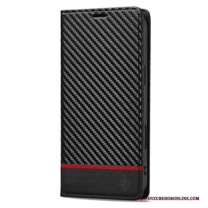 Flip Case iPhone 17 Handyhülle Carbonfaser Lc.imeeke