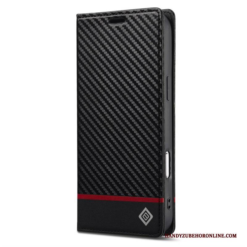 Flip Case iPhone 17 Pro Handyhülle Lc.imeeke Carbonfaser