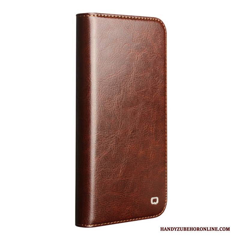 Flip Case iPhone Air Echtes Leder Qialino