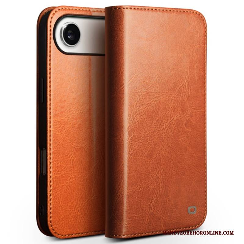 Flip Case iPhone Air Echtes Leder Qialino