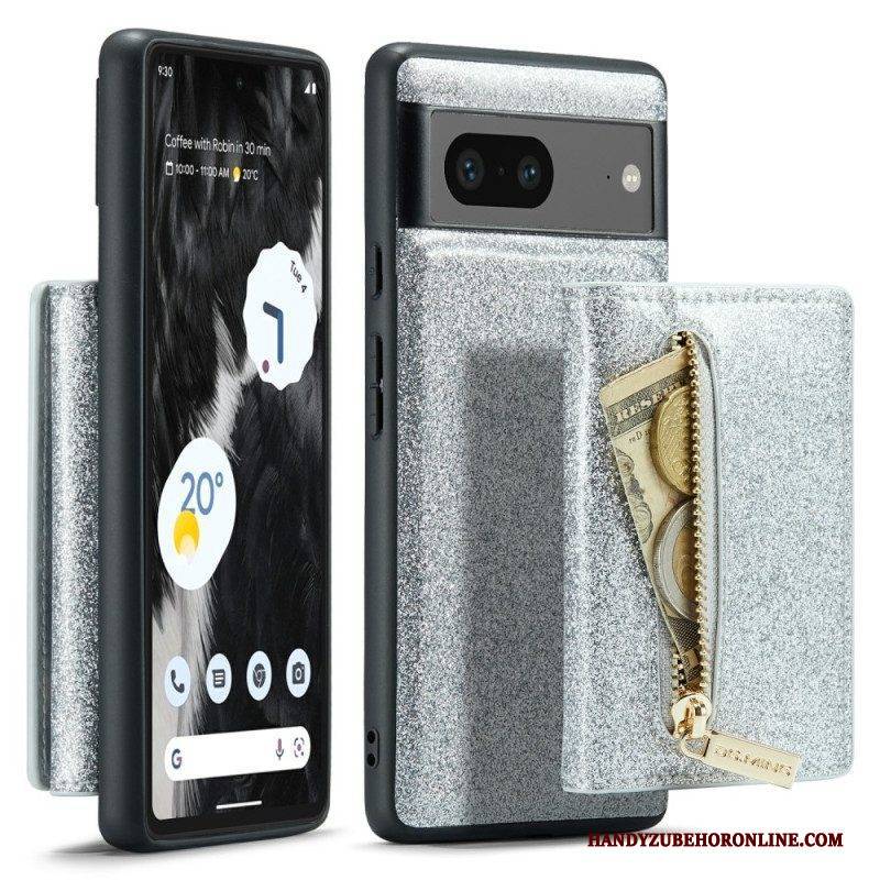 Handyhülle Für Google Pixel 7 Abnehmbarer Kartenhalter Mit Glitzer