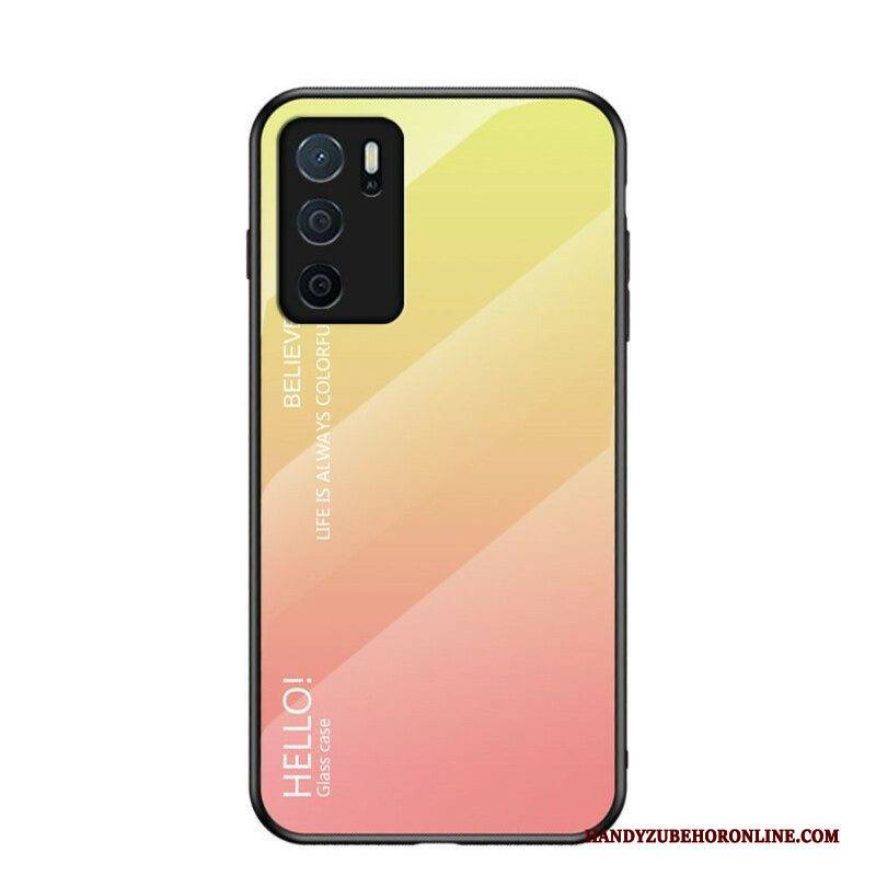 Handyhülle Für Oppo A16 / A16s Gehärtetes Glas Hallo