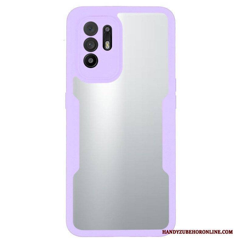 Handyhülle Für Oppo A94 5G Hybride Transparente Farbige Kanten