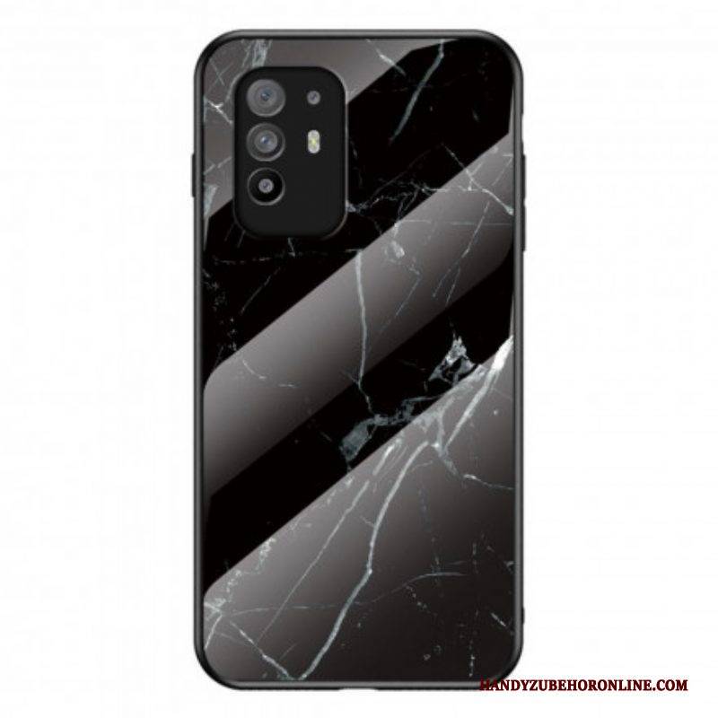 Handyhülle Für Oppo A94 5G Marmorfarben Gehärtetes Glas