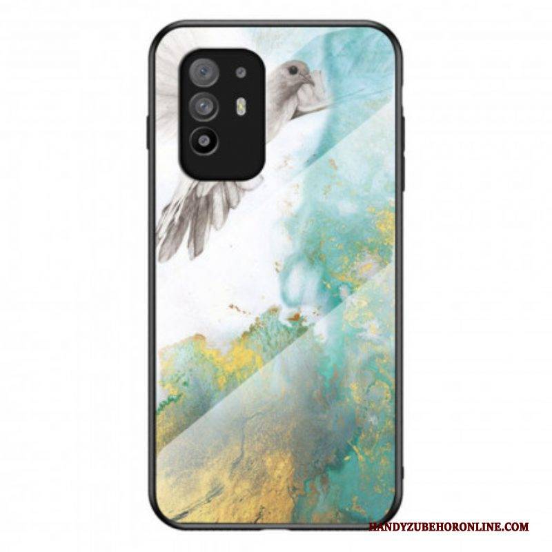 Handyhülle Für Oppo A94 5G Marmorfarben Gehärtetes Glas