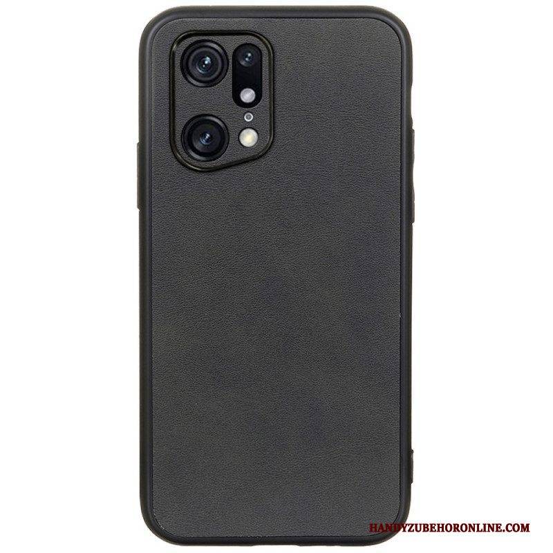 Handyhülle Für Oppo Find X5 Pro Raffinierter Ledereffekt
