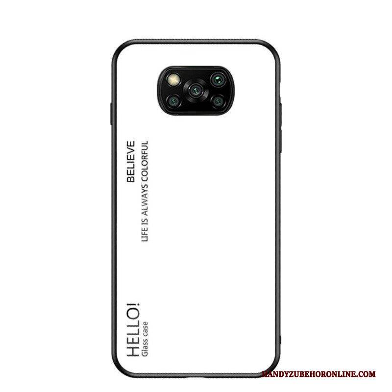 Handyhülle Für Poco X3 / X3 Pro / X3 NFC Gehärtetes Glas Hallo