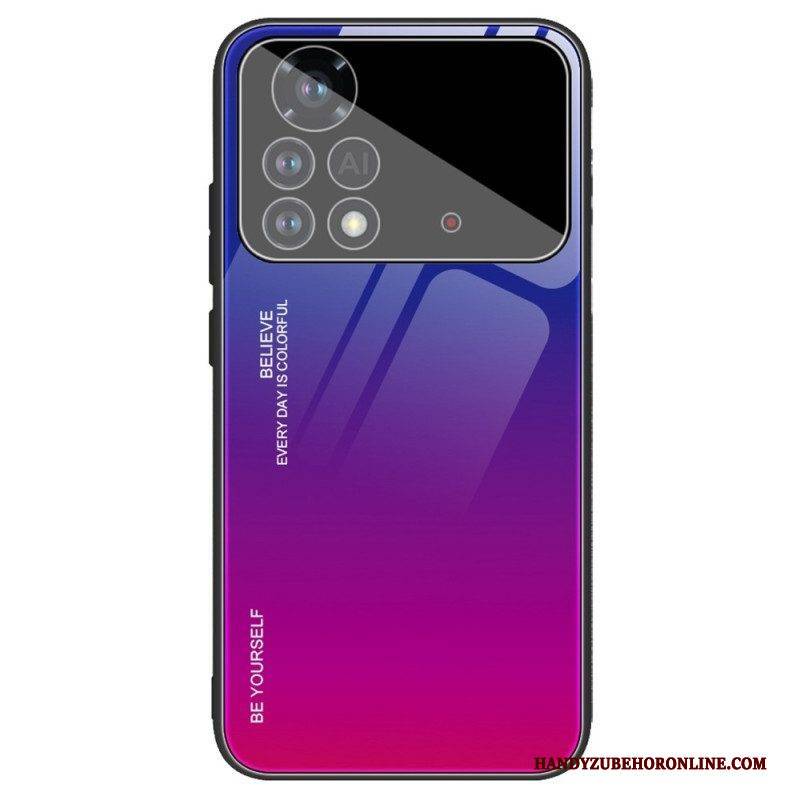Handyhülle Für Poco X4 Pro 5G Gehärtetes Glas. Sei Du Selbst