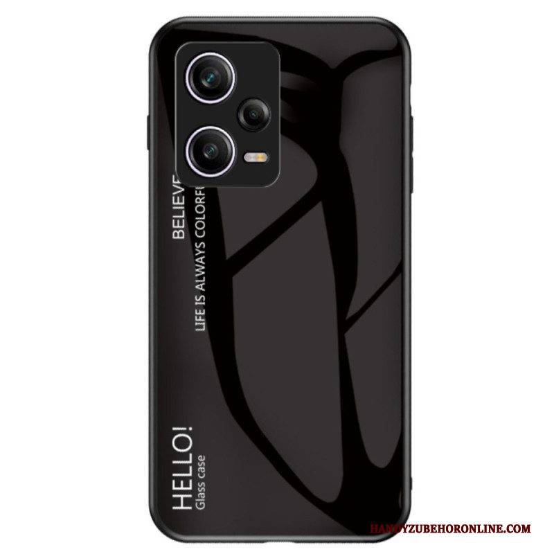 Handyhülle Für Poco X5 Pro 5G Gehärtetes Glas Hallo