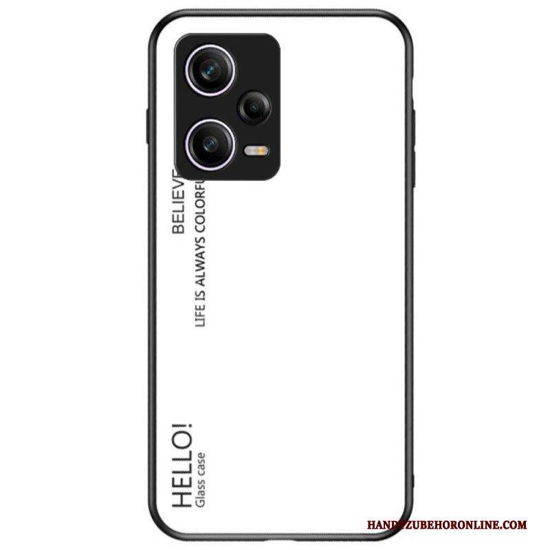 Handyhülle Für Poco X5 Pro 5G Gehärtetes Glas Hallo