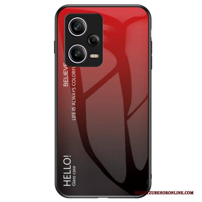 Handyhülle Für Poco X5 Pro 5G Gehärtetes Glas Hallo