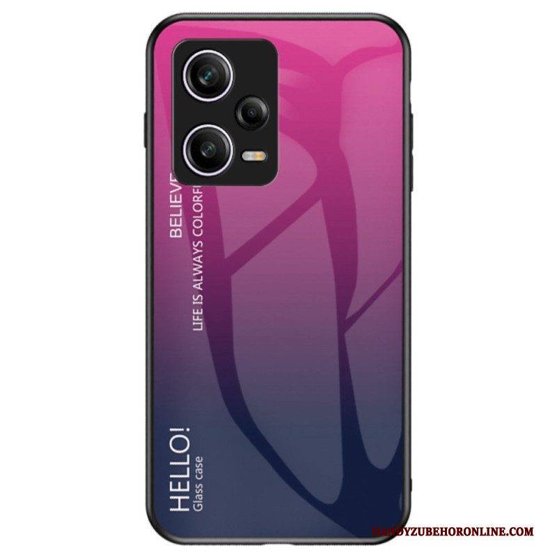 Handyhülle Für Poco X5 Pro 5G Gehärtetes Glas Hallo