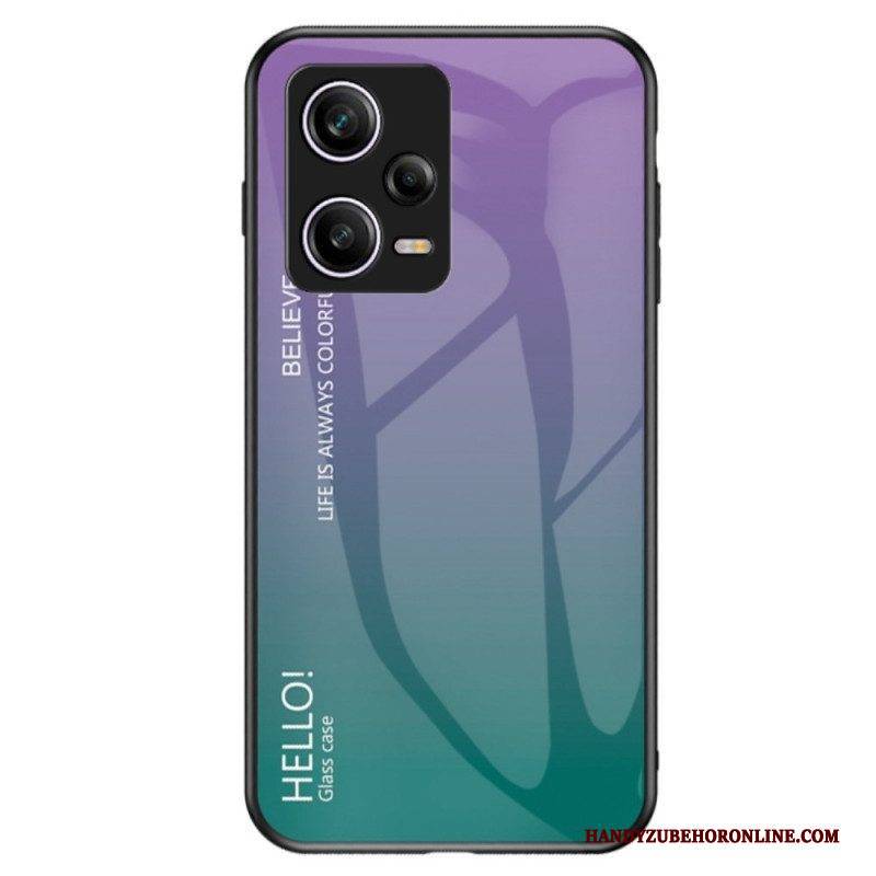 Handyhülle Für Poco X5 Pro 5G Gehärtetes Glas Hallo