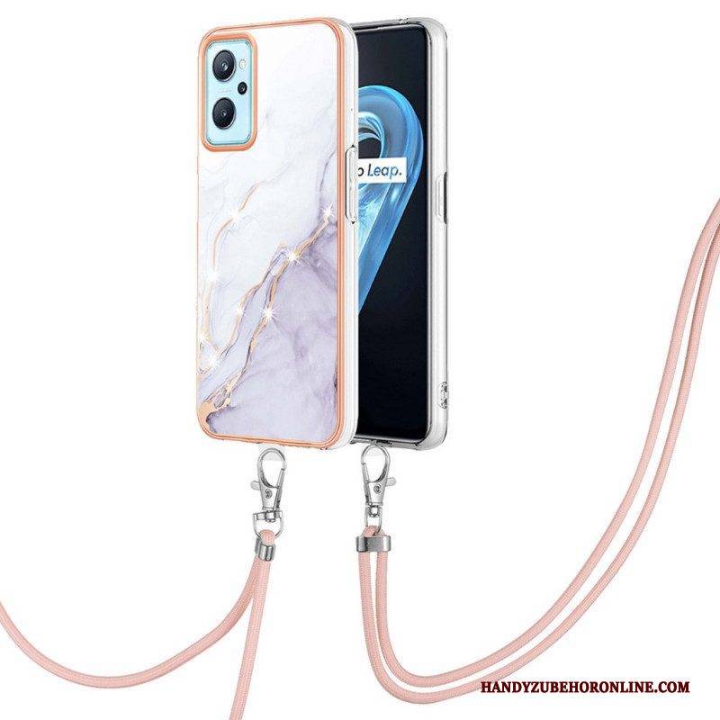 Handyhülle Für Realme 9i Mit Kordel Marmor-designschnur