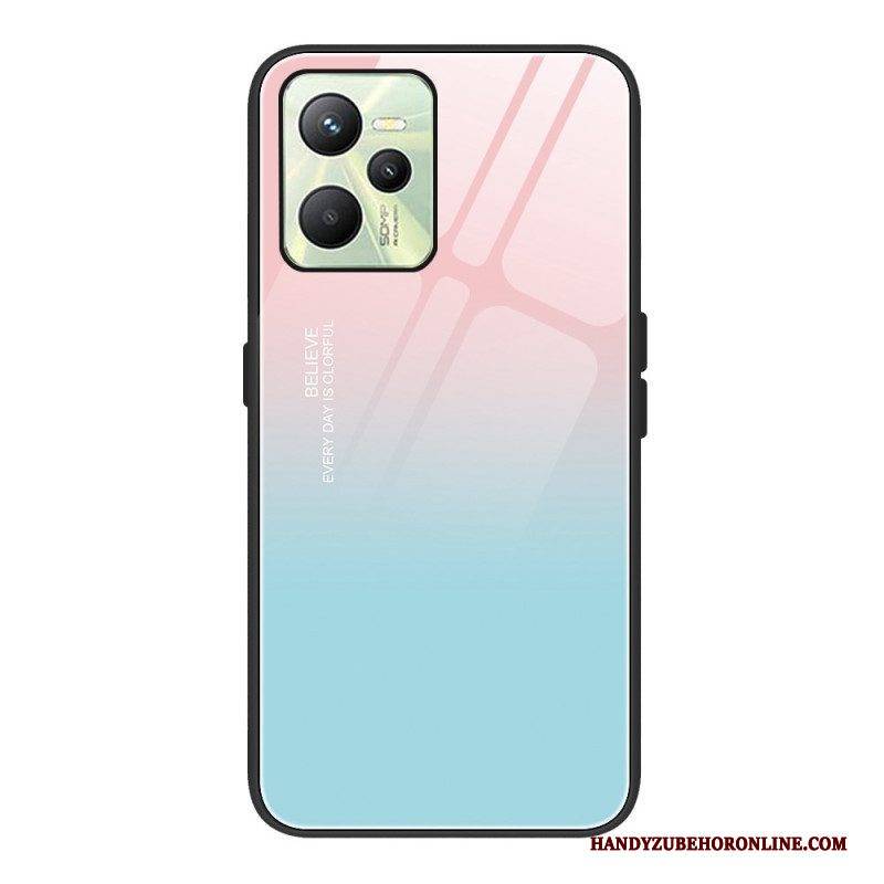Handyhülle Für Realme C35 Gehärtetes Glas Mit Farbverlauf
