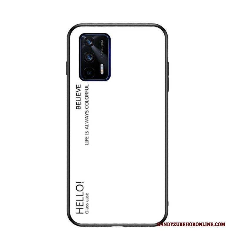 Handyhülle Für Realme GT 5G Gehärtetes Glas Hallo