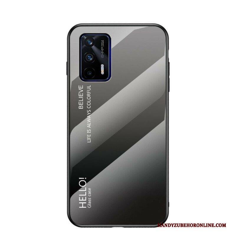 Handyhülle Für Realme GT 5G Gehärtetes Glas Hallo